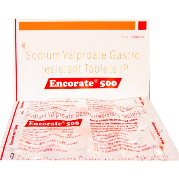 Encorate (Valproic Acid EC)500mg – 100 tablet