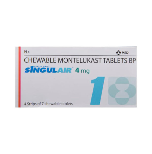 Singulair Chewable (Montelukast Chewable) 4mg – 28 tablet