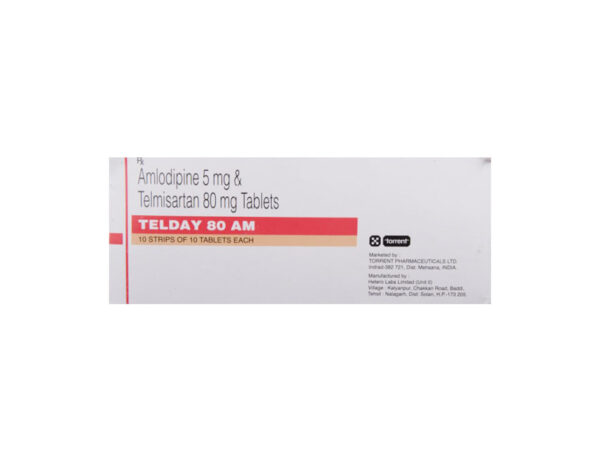 Telday AM (Telmisartan/Amlodipine)80/5mg – 100 tablet